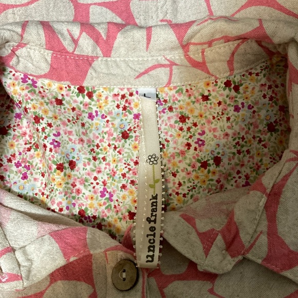 Uncle Frank Pink and Cream Dress with Floral Pattern - Picture 2 of 10